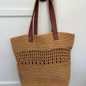 Banana Republic LIKE NEW Brown Woven Tote Bag/Beach Bag